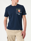 MC2 SAINT BARTH MAN COTTON T-SHIRT WITH APEROL SPRITZ EMBROIDERY APEROL SPECIAL EDITION