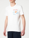 MC2 SAINT BARTH MAN COTTON T-SHIRT WITH APEROL SPRITZ FRONT EMBROIDERY APEROL SPECIAL EDITION