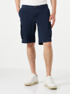 Mc2 Saint Barth Cotton Blend Cargo Shorts In Blue