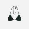 Mc2 Saint Barth Lurex Striped Triangle In Black
