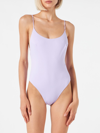 Mc2 Saint Barth Lilac One Piece Swimsuit In Pink