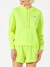 Mc2 Saint Barth Fluo Yellow Hoodie With Saint Barth Embroidery In Yellow