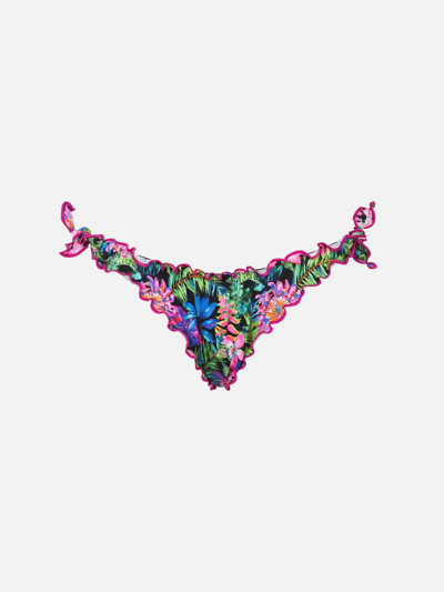 Mc2 Saint Barth Flowers All Over Print Swim Briefs In Pink