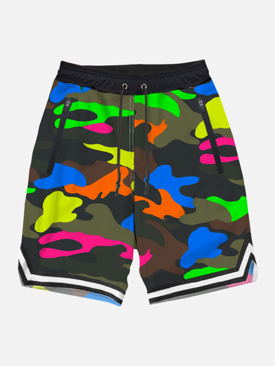 Mc2 Saint Barth Camouflage Fluo Multicolor Swim Shorts Surf Style