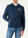 MC2 SAINT BARTH BLUE COTTON HOODIE WITH MAGNUM MARINE SAINT BARTH EMBROIDERY MAGNUM MARINE SPECIAL EDITION