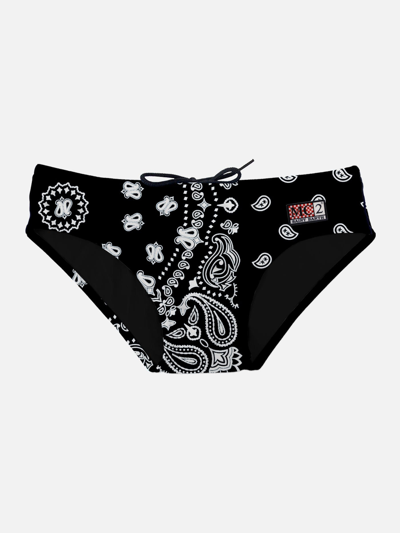 Mc2 Saint Barth Black Bandanna Swim Briefs