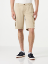 Mc2 Saint Barth Cotton Blend Cargo Shorts In Beige