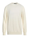 Parramatta Man Sweater Ivory Size Xl Virgin Wool, Cashmere In White
