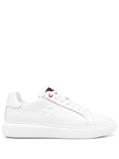 Peuterey Debossed-logo Low-top Sneakers In White