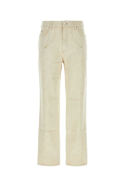 Isabel Marant Logo Patch Straight In Beige