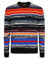 Missoni Slim-fit Striped Crochet-knit Wool-blend Sweater In Multicolor