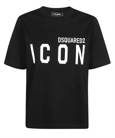 Dsquared2 Icon Forever Easy T-shirt In Black