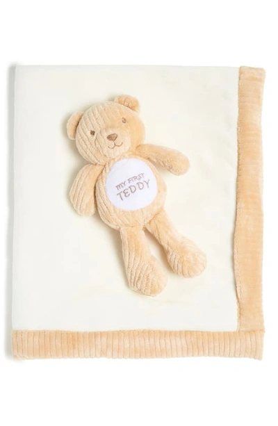 Little Me My First Teddy Bear & Blanket Gift Set In White