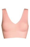True & Co. True Body V-neck Bralette In Retro Pink