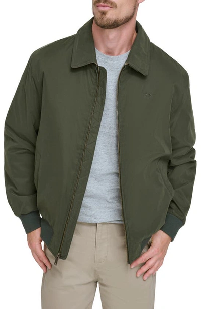 Dockers Microtwill Bomber Jacket In Olive
