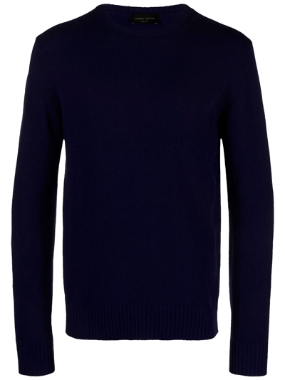 Roberto Collina Crew-neck Merino Jumper In Blue