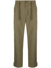 Herno Resort Drawstring-waist Tapered Trousers In Green