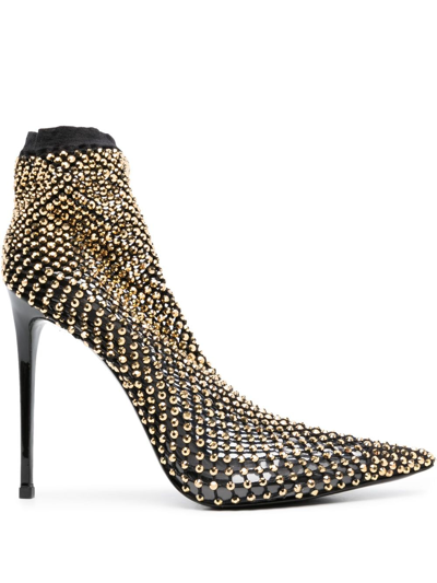 Le Silla Gilda 115mm Crystal-embellished Pumps In Black