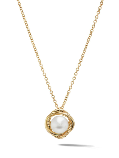 David Yurman 18kt Yellow Gold Infinity Pearl Necklace
