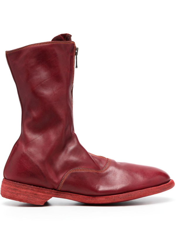 Guidi spray-paint effect boots - Blue