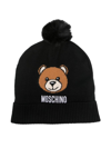 MOSCHINO TEDDY BEAR 图案绒球套头帽