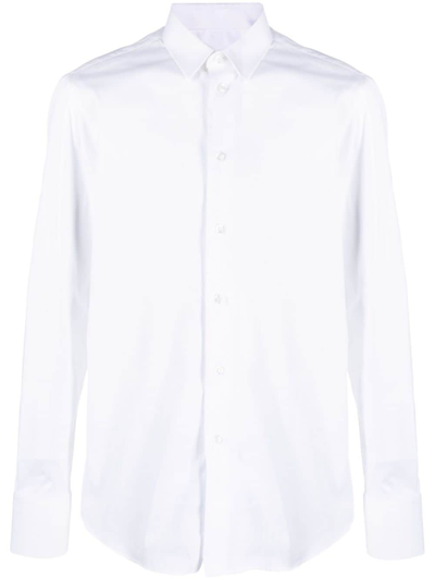 Emporio Armani Plain Long-sleeve Shirt In White