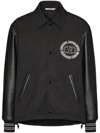 Valentino Logo-patch Varsity Jacket In Black