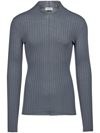 FERRAGAMO V-NECK RIBBED-KNIT JUMPER