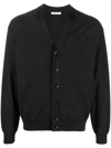 Lemaire Relaxed Twisted Wool Blend Cardigan In Grey