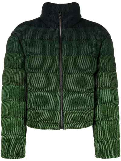 Missoni Gradient-effect Puffer Jacket In Green