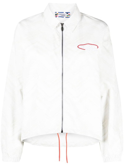 Missoni Logo-embroidered Shirt Jacket In White
