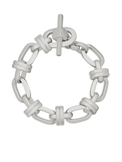 Saint Laurent Men's Deco Chain Bracelet In Metal In Silver