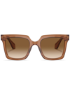 Giorgio Armani Sunglasses In Acetate In Brown
