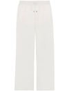 Saint Laurent Drawstring Cotton Track Pants In White