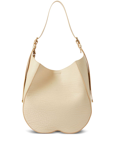 Burberry Chess Medium Leather Shoulder Bag In White