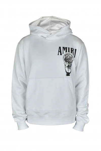 Amiri Logo-print Cotton Hoodie In White
