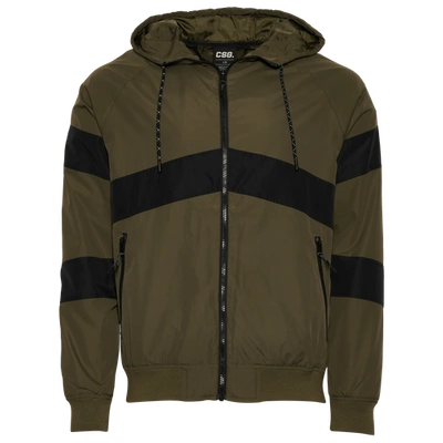 Csg Mens  Blitz Wind Jacket In Olive/black