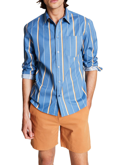 And Now This Mens Striped Regular Fit Button-down Shirt In Multi