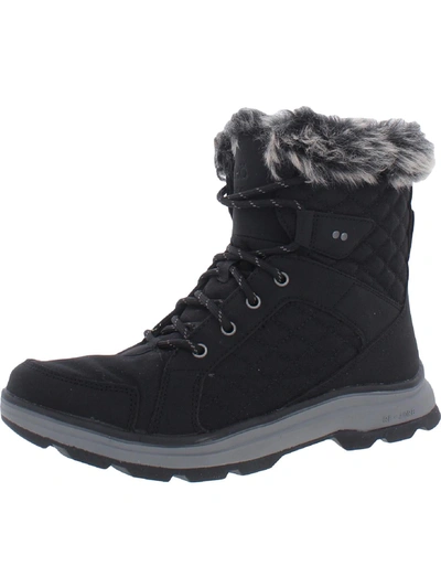 Ryka Brisk Womens Cold Weather Lace Up Winter & Snow Boots In Black