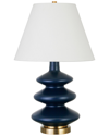 Abraham + Ivy Carleta Matte Blue Triple Gourd Table Lamp In Blue