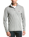 Robert Graham Polaris Embroidered Skull Quarter Zip Pullover In Grey