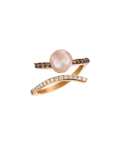 Le Vian 14k Rose Gold Pearl 7-8mm Freshwater Pearl Ring