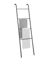 Sunnypoint Free Standing Ladder Towel Rack- Black In Black