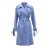 Tomcsanyi Embroidered Trench Coat Blue