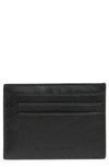 Johnston & Murphy Weekend Leather Card Holder In Black