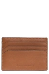 Johnston & Murphy Weekend Leather Card Holder In Tan