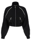 Area Crystal Trim Track Jacket In Black