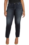 SILVER JEANS CO. SUKI CURVY FIT MID RISE SLIM STRAIGHT LEG JEANS