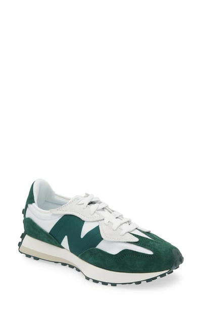 New Balance 327 Sneaker In Night Watch Green/ White