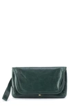 Hobo Lauren Leather Wristlet In Sage Leaf